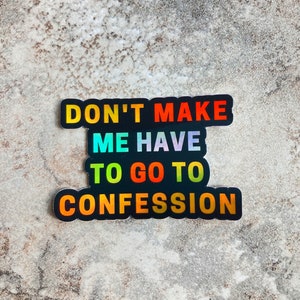 Confession Sticker | Catholic Stickers | Vinyl