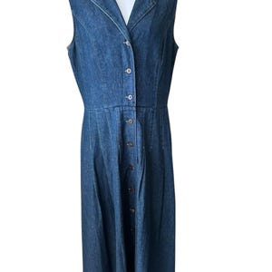 Vintage Collared Sleeveless Denim Dresses - Etsy
