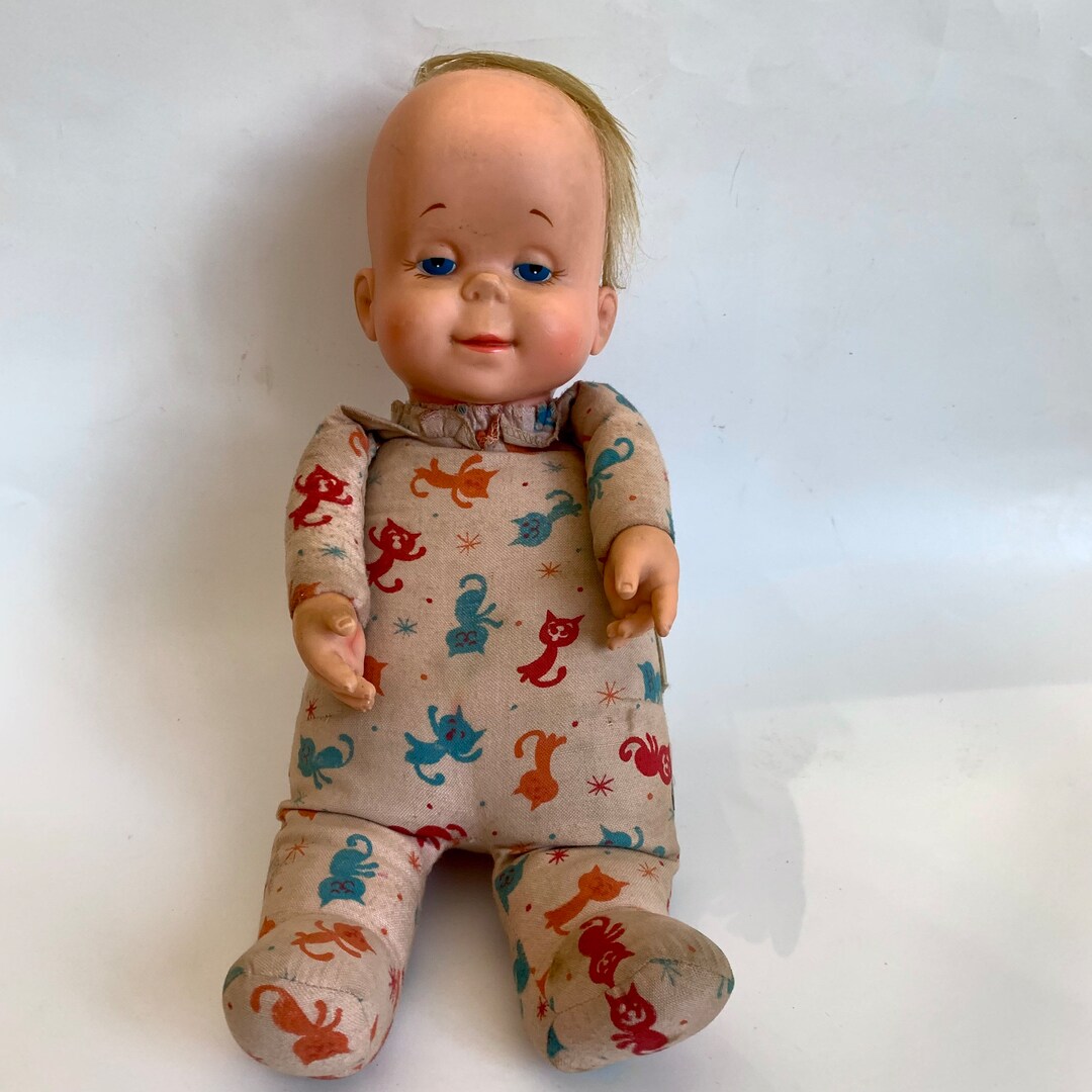 Vintage Mattel Drowsy Baby Doll 1964 Kitty Cat Pajamas No String NOT WORKING Etsy