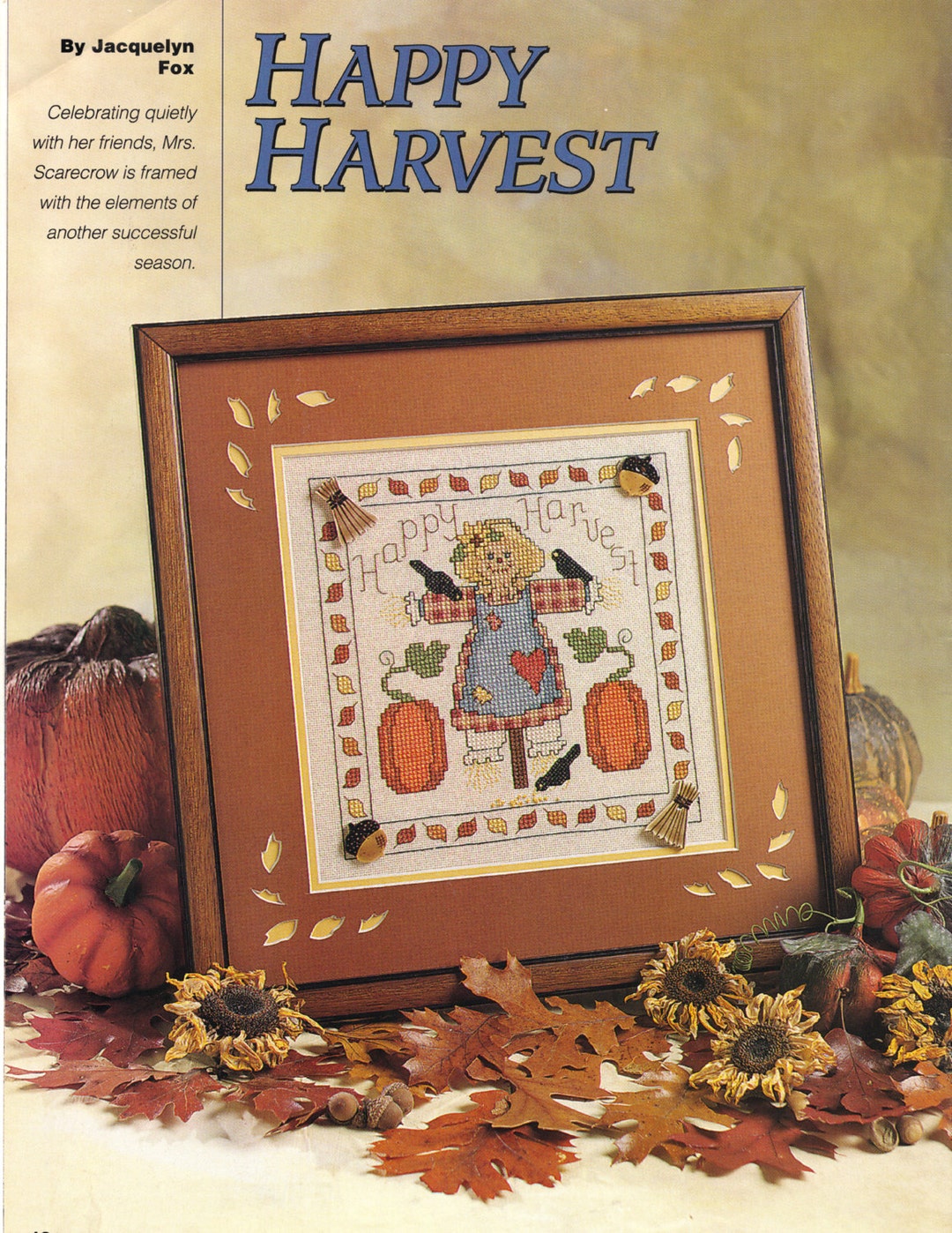 Counted Cross Stitch Happy Harvest Pattern and Instructions - Etsy