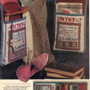 Sac de divertissement Cross Stitchers/Time for Dad de Cross Stitch and Country Crafts Magazine modèle et instructions
