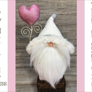 Valentine Gnome MUSTER, wunderlicher Herzballon, Winter, Shelf Sitter, Stump Doll - Sew viele Prims - sofort download
