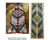 Pattern Christmas Cardinal Peacock Chevron Style Table Runner