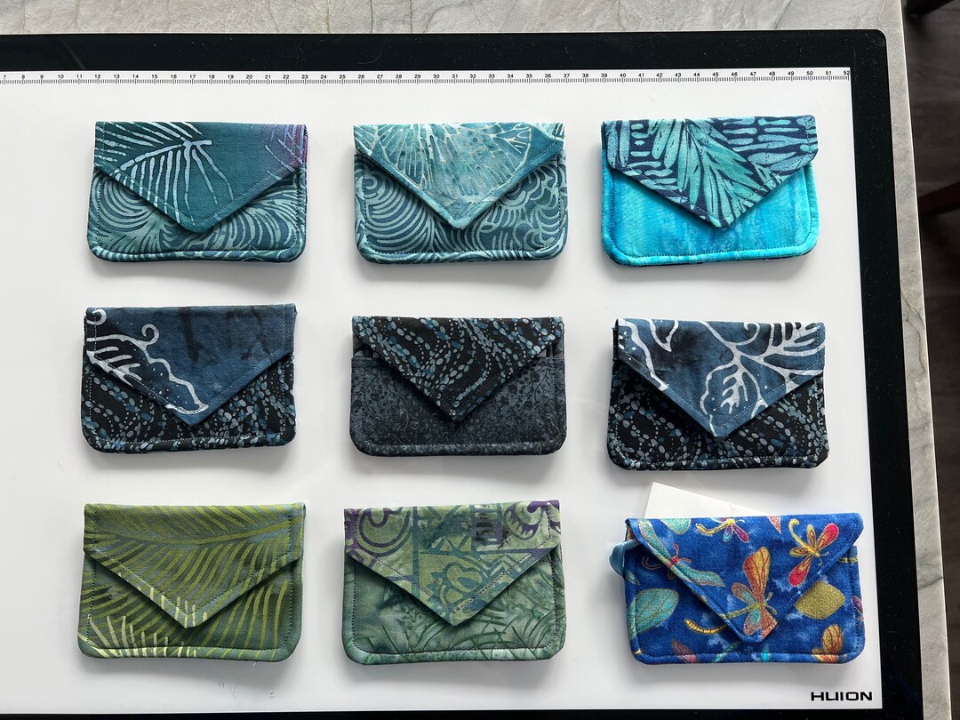 Business Card Holder, Envelope Style With Two Slots for Your Cards and