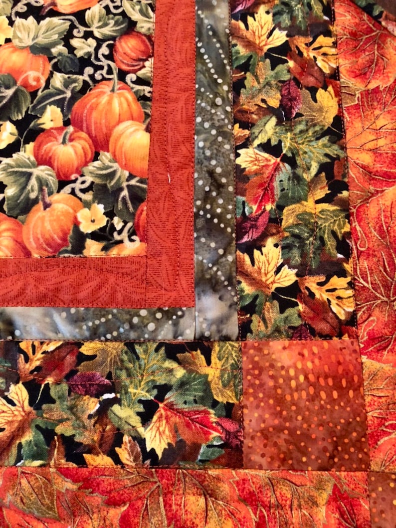 Fall Pumpkin and Leaves Table Runner Halloween - Etsy