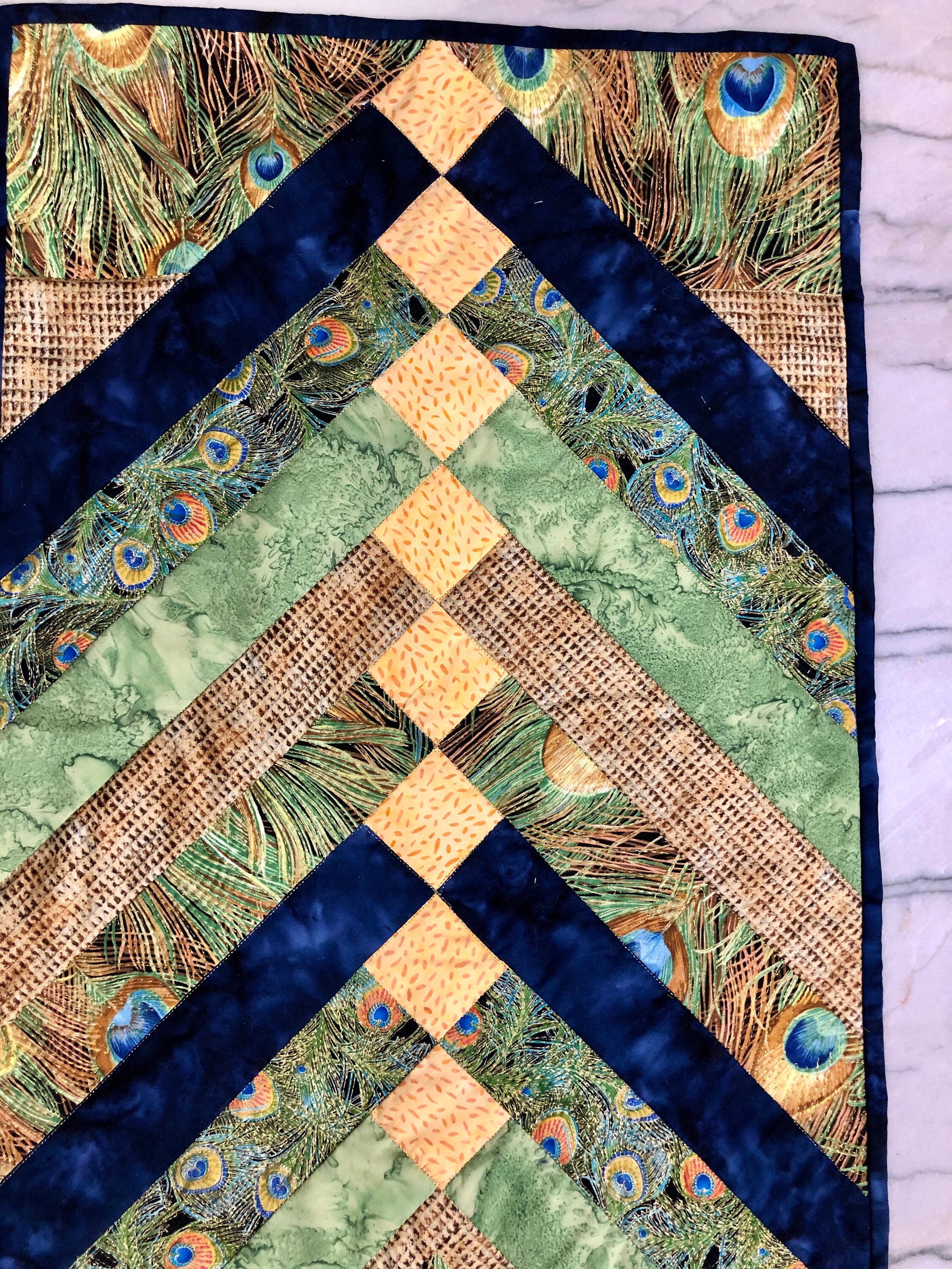 Peacock Table Runner - Etsy