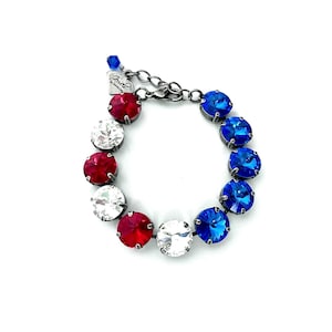 Americana • 12mm Genuine Austrian Crystal Bracelet