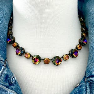 Autumn Woods • Genuine Austrian Crystal 8mm/12mm Necklace