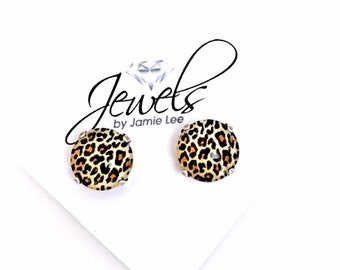 Leopard Luxe 12mm Stud Earrings