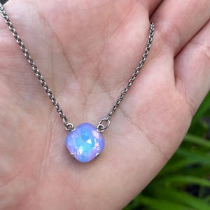 925 Sterling Silver Heart Necklace Pendant Vitrail Made With Austrian