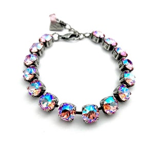 Light Rose Shimmer • 8mm Genuine Austrian Crystal Bracelet