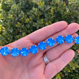 Electric Blue • 12mm echtes österreichisches Kristallarmband