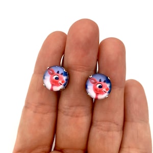 Christmas 12mm Lever back Drop Earrings • Santa Claus, Christmas Tree, Gingerbread Man, Rudolph Reindeer, Frosty the Snowman image 8