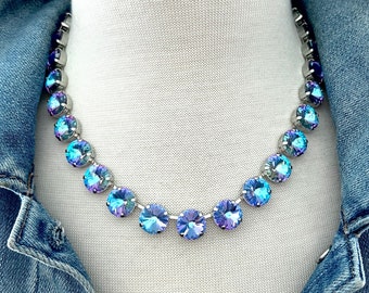 Vitrail Light • Collier en cristal autrichien véritable de 12 mm