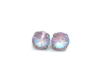 Dusty Pink DeLite • 12mm Genuine Austrian Crystal Stud Earrings