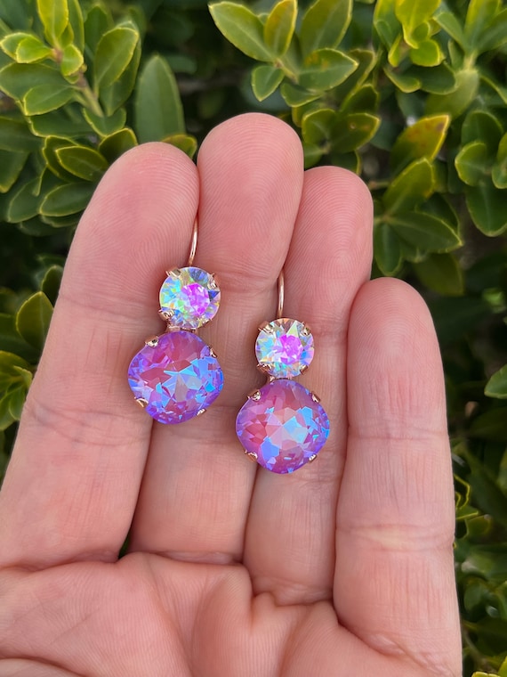 Pizazz • Purple Delite & Transmission • Genuine Crystal 2 Stone