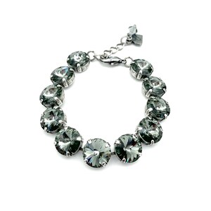 Black Diamond • 12mm Genuine Austrian Crystal Bracelet