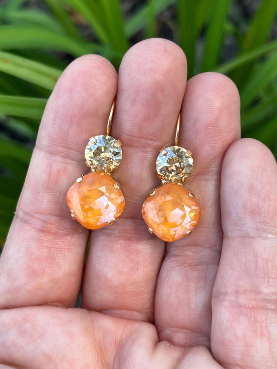Orecchini A Sfera In Oro Giallo 9kt Con Cristallo Sfaccettato – Chiusura Andralok, 6 Mm, Peso 0.82g