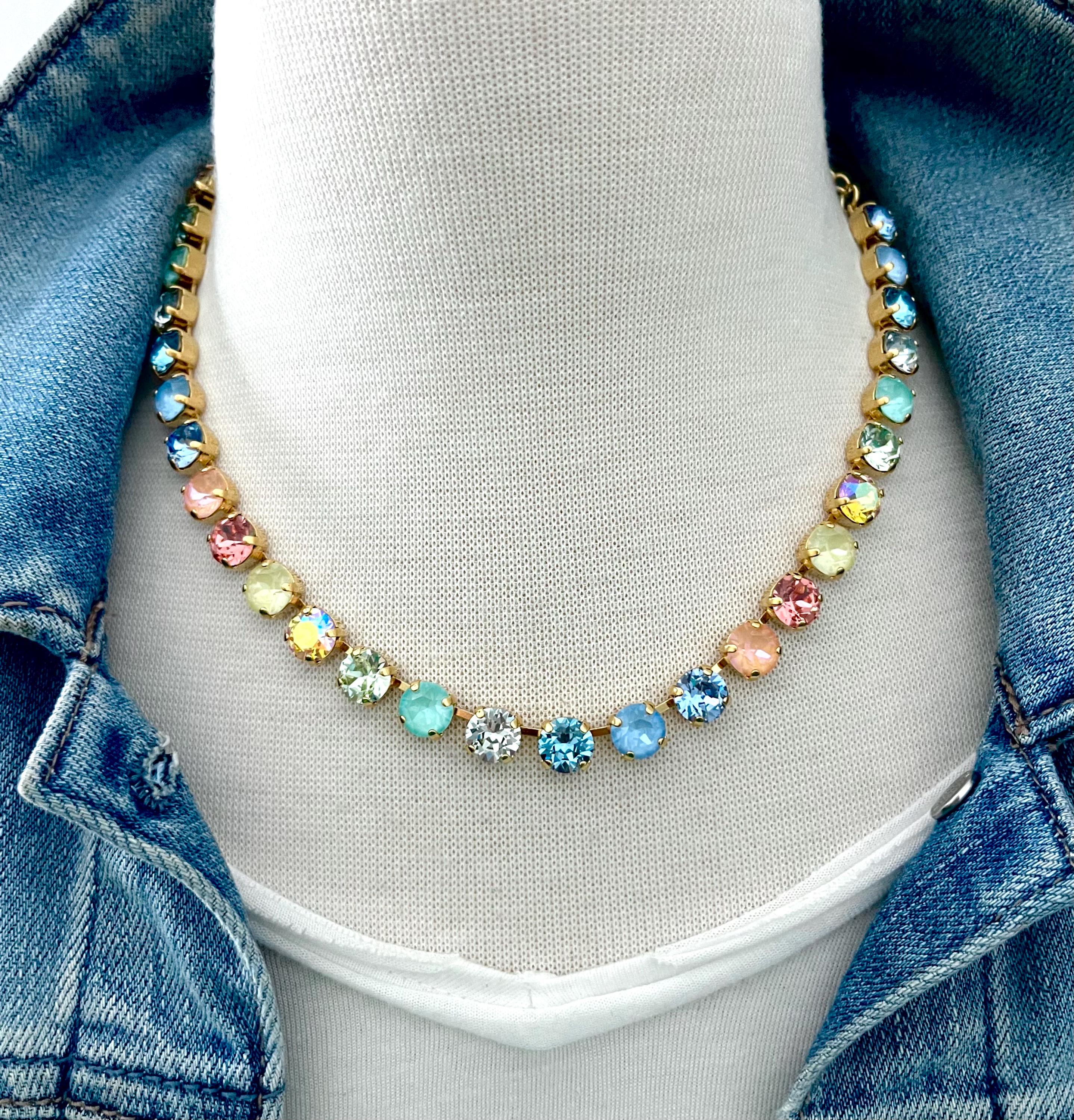 Sunshine Soirée • 8mm Genuine Austrian Crystal Necklace - Etsy