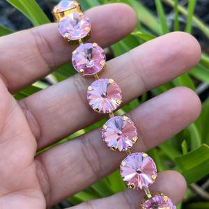 Light Rose • 12mm Genuine Austrian Crystal Bracelet