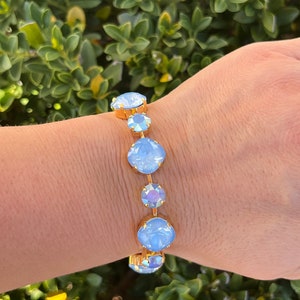 Sky Blue • Genuine Austrian Crystal 8mm/12mm Bracelet