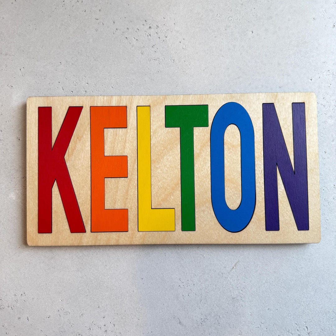 Personalized Wooden Name Puzzle – Custom Kids Learning Toy, Montessori ...