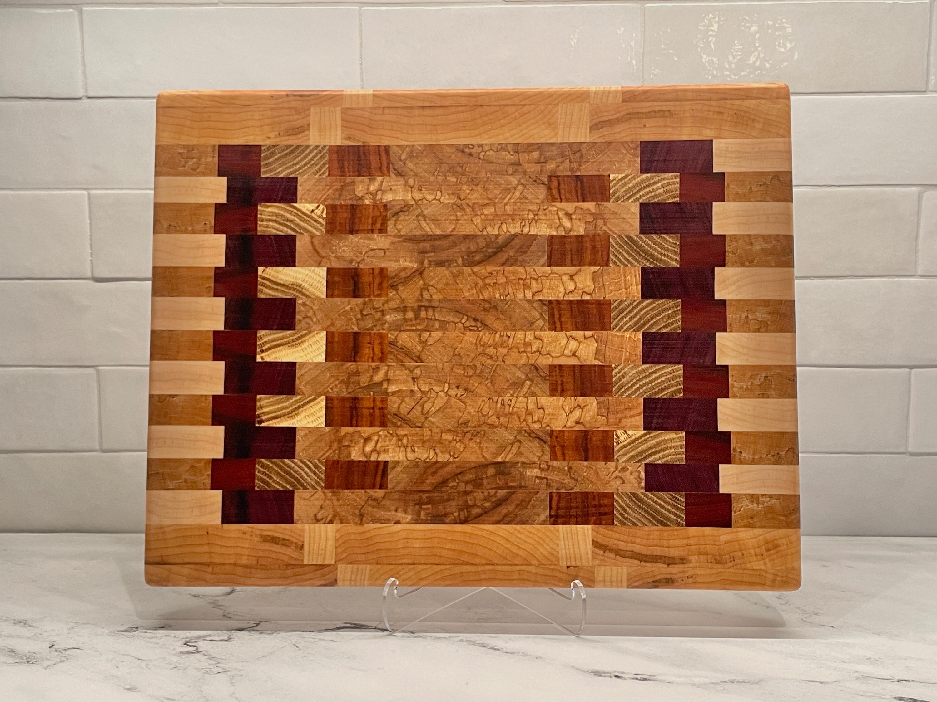 Decorative End Grain Wood Cutting Board - Etsy