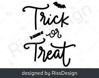 Trick or Treat CLIPART / SVG, png, eps and dxf cuttable files / cutting files / Fall themed / Halloween SVG / Fall svg / Trick or Treat svg