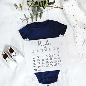 Juni 2021 Kalender Schwangerschaft Ankundigung Mockup Mit Etsy