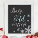 Baby, It's Cold Outside Printable Holiday Art / Home Decor / Wall Art ...