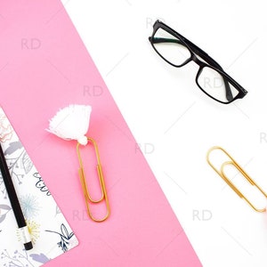 Pink and White Styled Desk Mockup / Styled Stock Photography / Mockup / Styled Flat Lay / Feminine Desk Mockup / Feminine Flat Lay