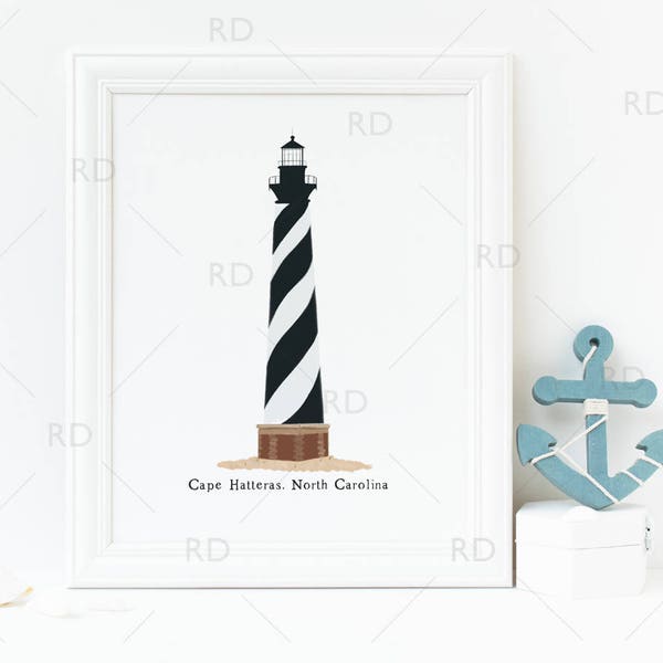 Cape Hatteras Lighthouse Print Etsy cape-hatteras-lighthouse-print-etsy