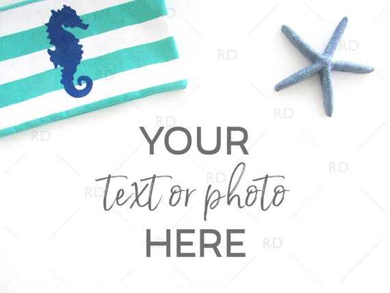 Beach Themed Desk Mockup Styled Stock Photography Beach Themed Desk Mockup Styled Stock Photography