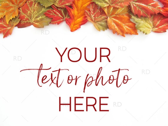 Fall Themed Desk Mockup Styled Stock Photography
