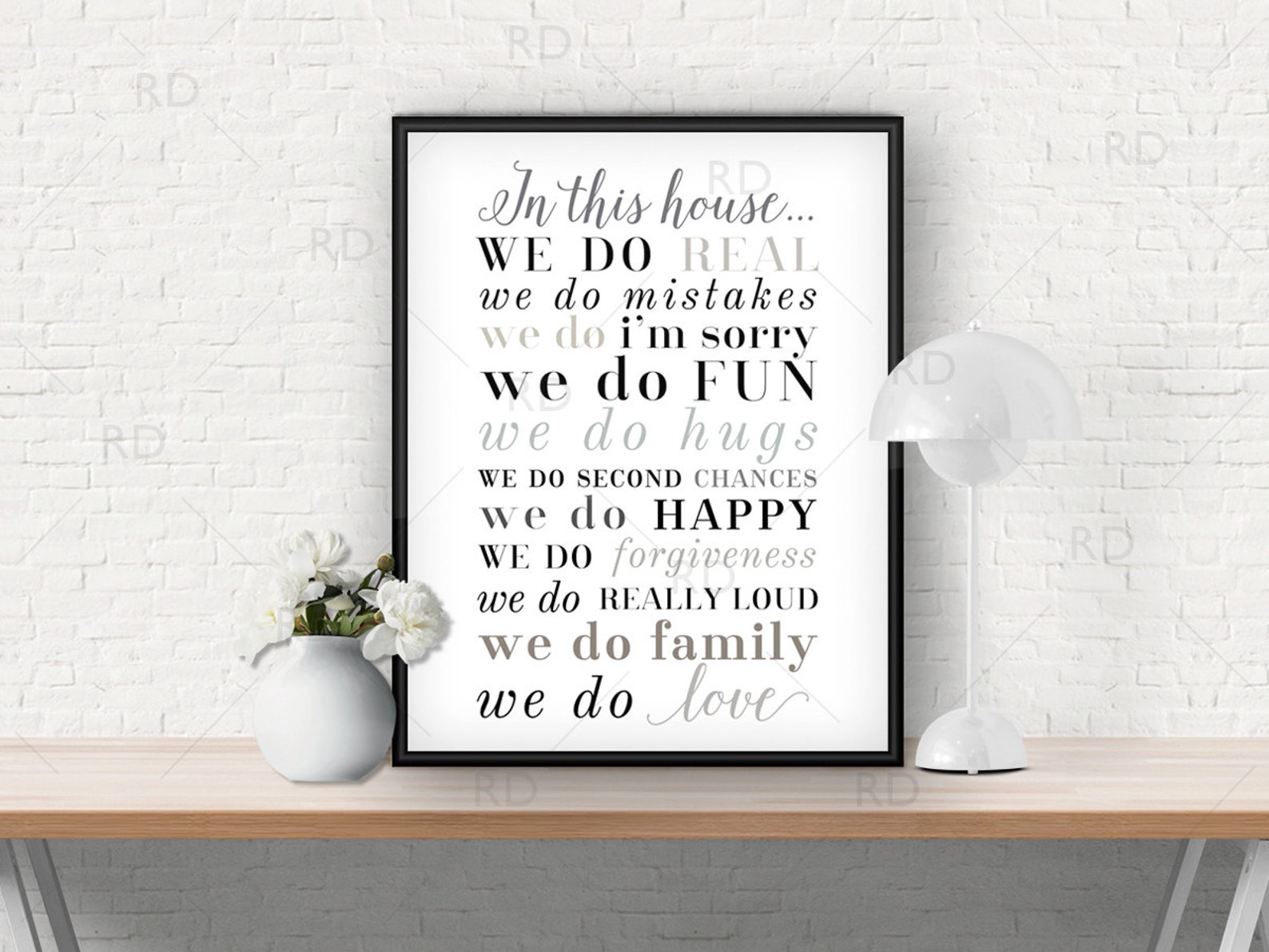 Does this house to you. Rules Wall Art.