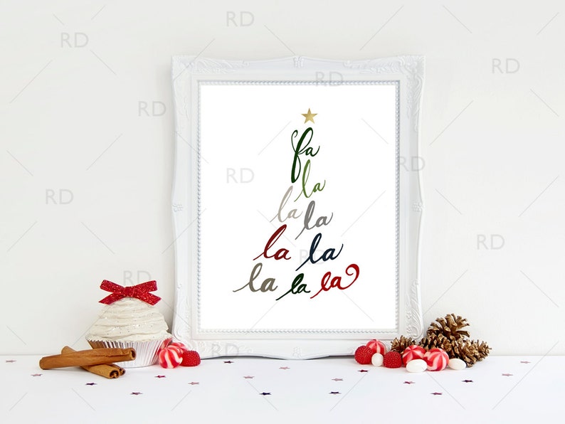 Fa la la deck the halls PRINTABLE Wall Art / Deck the halls | Etsy