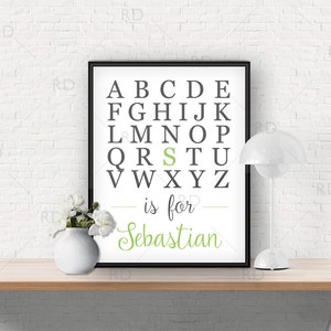 Customized Alphabet Name Art Personalized Baby Name Digital Art / gift/ nursery art image 2