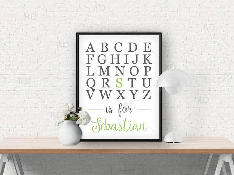 Customized Alphabet Name Art Personalized Baby Name Digital Art / gift/ nursery art image 2