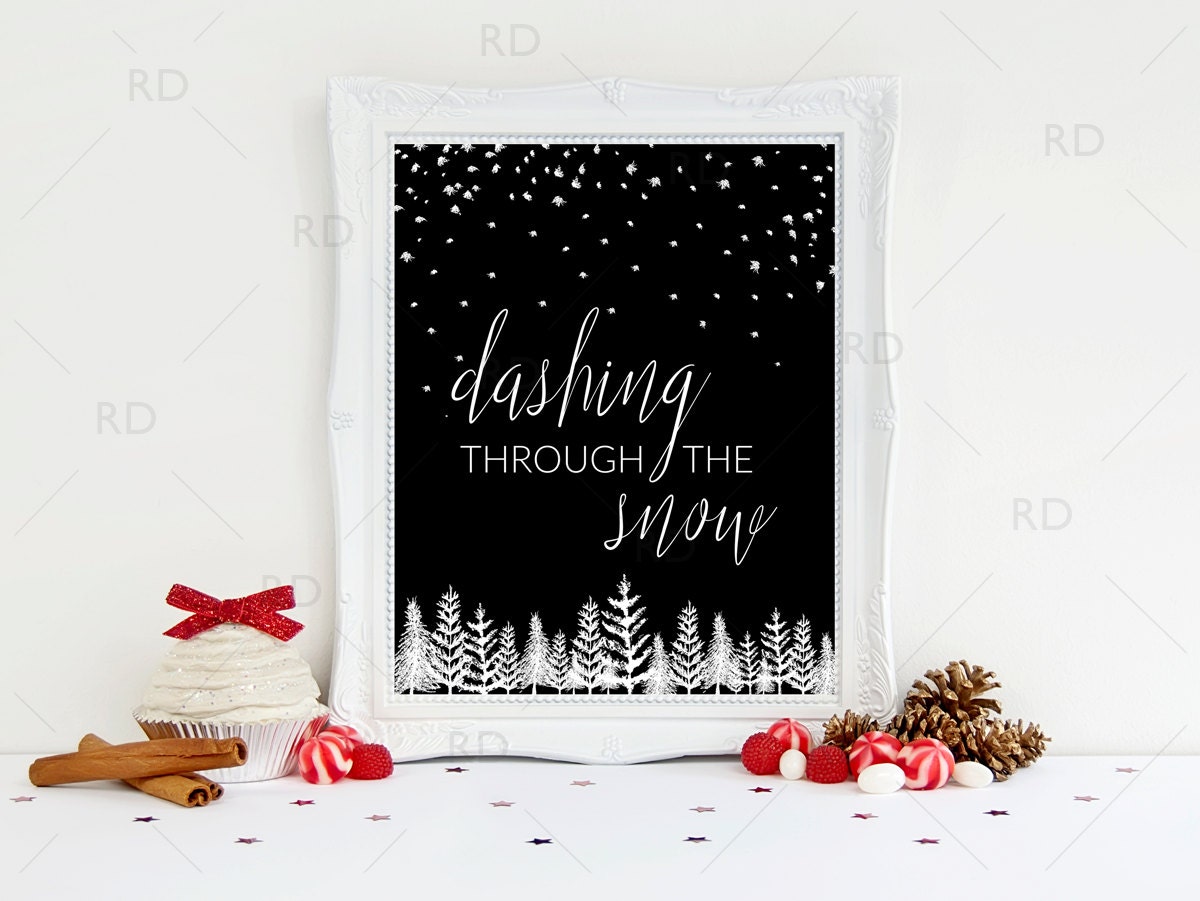 Dashing Through the Snow PRINTABLE Wall Art / Winter - Etsy