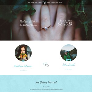 Custom Wedding Website Design / Custom Wordpress Website / Wedding Website RSVP Website / Website Design / Wedding Website Design image 2