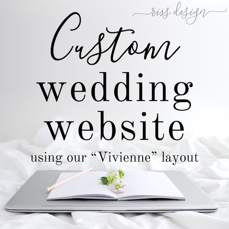 Custom Wedding Website Design / Custom Wordpress Website / Wedding Website RSVP Website / Website Design / Wedding Website Design image 1