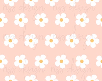 Nahtloses Boho Blumenmuster / Nahtlose Muster / Boho Gänseblümchen Blume nahtloser Hintergrund / lustige bunte Blume Muster