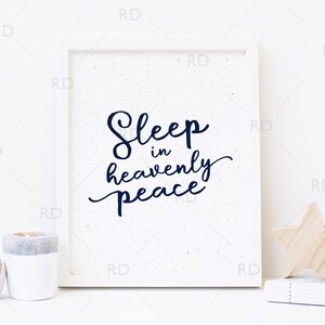 Sleep in Heavenly Peace PRINTABLE - Holiday Art / Christmas Art / Xmas ...