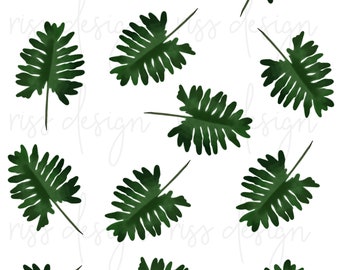 Palm Leaf Seamless Pattern / Seamless Patterns / Tropical Leaf Seamless Background / Tropical Leaves Seamless Patterns