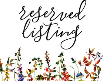 Reserved Listing