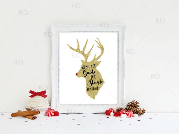 Won T You Guide My Sleigh Tonight Printable Wall Art Holiday Wall Art Christmas Song Lyrics Art Rudolph The Red Nosed Lyrics Art Won T You Guide My Sleigh Tonight Printable Wall Art Holiday Wall Art Christmas Song Lyrics Art Rudolph The Red Nosed Lyrics Art