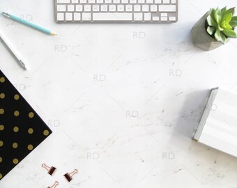Styled Desk Mockup / Styled Stock Photography / Mockup / Styled Photo for Blog Website / Feminine Desk Mockup / Marble Desk / Comes with TWO