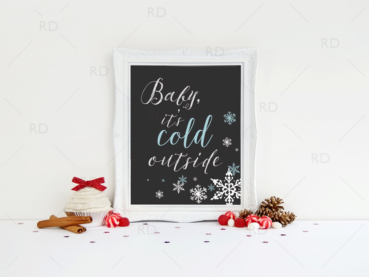 Baby It's Cold Outside Printable Holiday Art / Home - Etsy