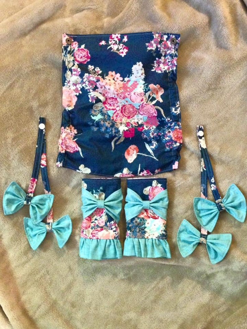 Tula Baby Carrier Accessories... Made To Order Flora Blue Etsy