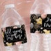New Year's Water Bottle Label Printable, Corjl Editable, Beverage Wrap ...